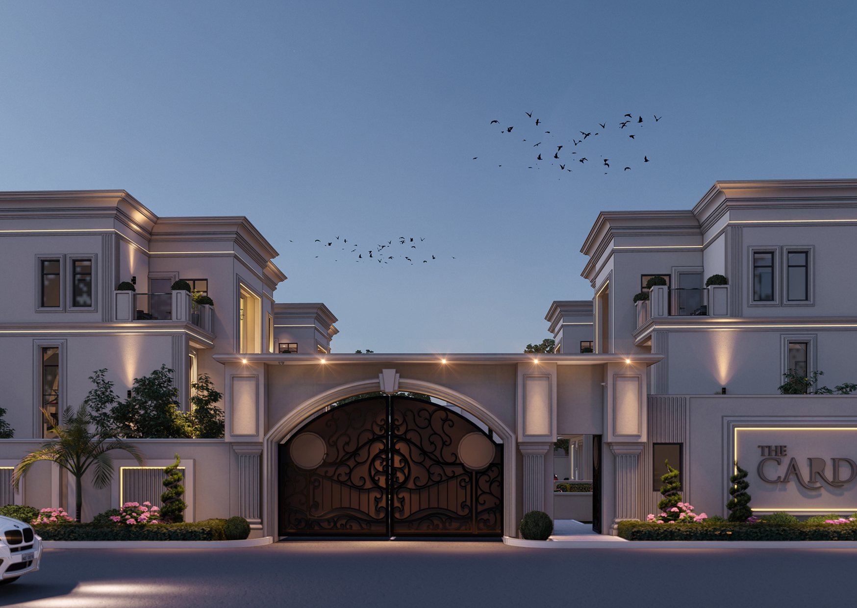 The Cardinals Court, Lagos — The royal gate house, head-on