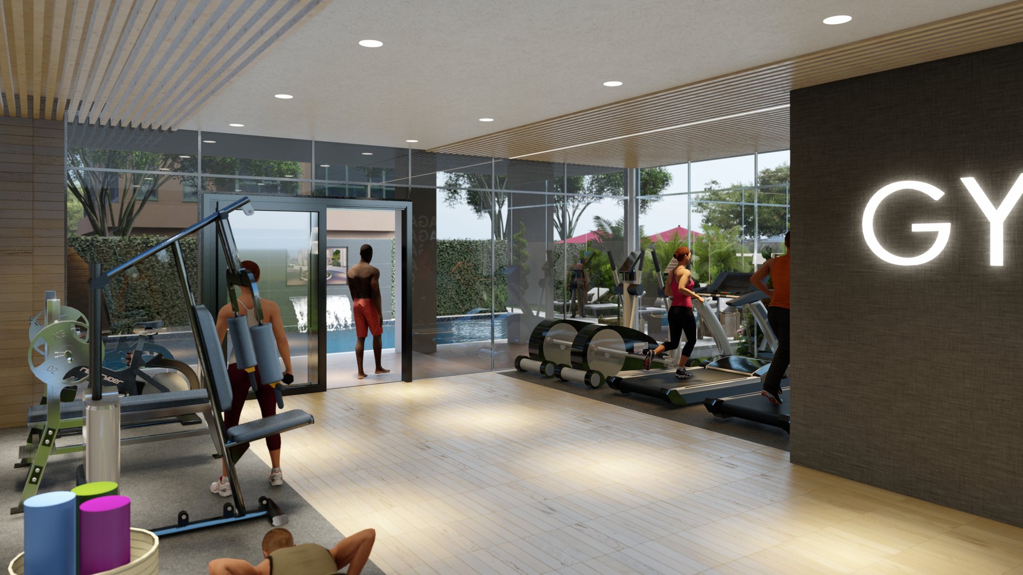 The residents' gym at Eko Atlantic Tower